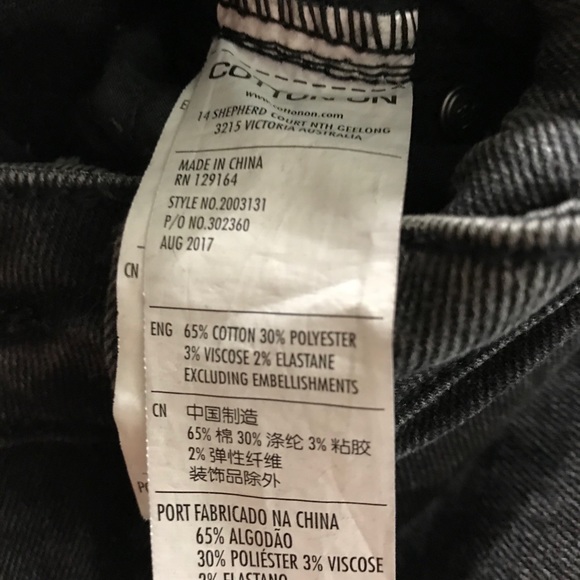 Cotton On Mid Slim Straight High Rise Distressed Jeans - Picture 4 of 12